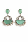 Meher Mint Oxidised Jhumka