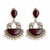 Meher Ruby Oxidised Earrings