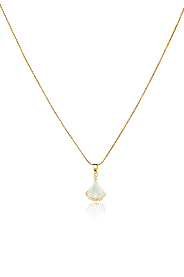 Pearl Crystal Gold Pendant Necklace for Women | Priva Jewellery