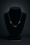 Priva Triple Bow Gold Necklace