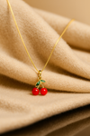 Priva Cute Cherry Pendant Necklace for Women