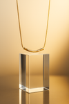 Priva Minimal Curved Bar Gold Necklace