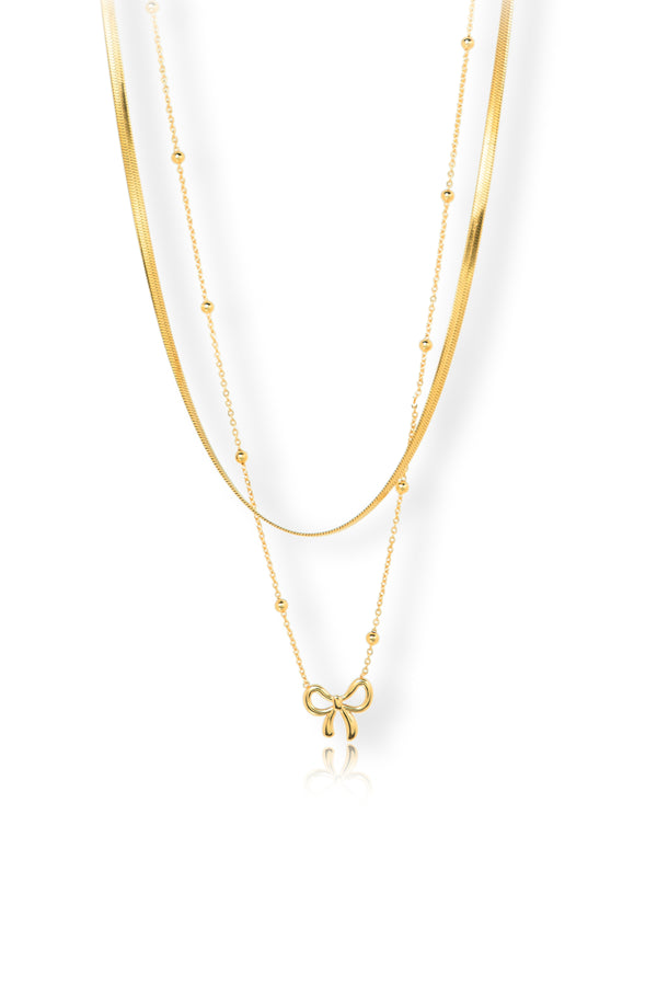 Priva Double Layer Snake chain with Bow