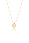 Oval Pearl Gold Pendant Necklace for Women | Priva Jewellery