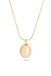 Oval Pearl Gold Pendant Necklace for Women | Priva Jewellery